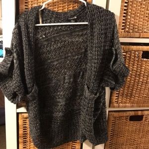Short sleeved cardigan sweater